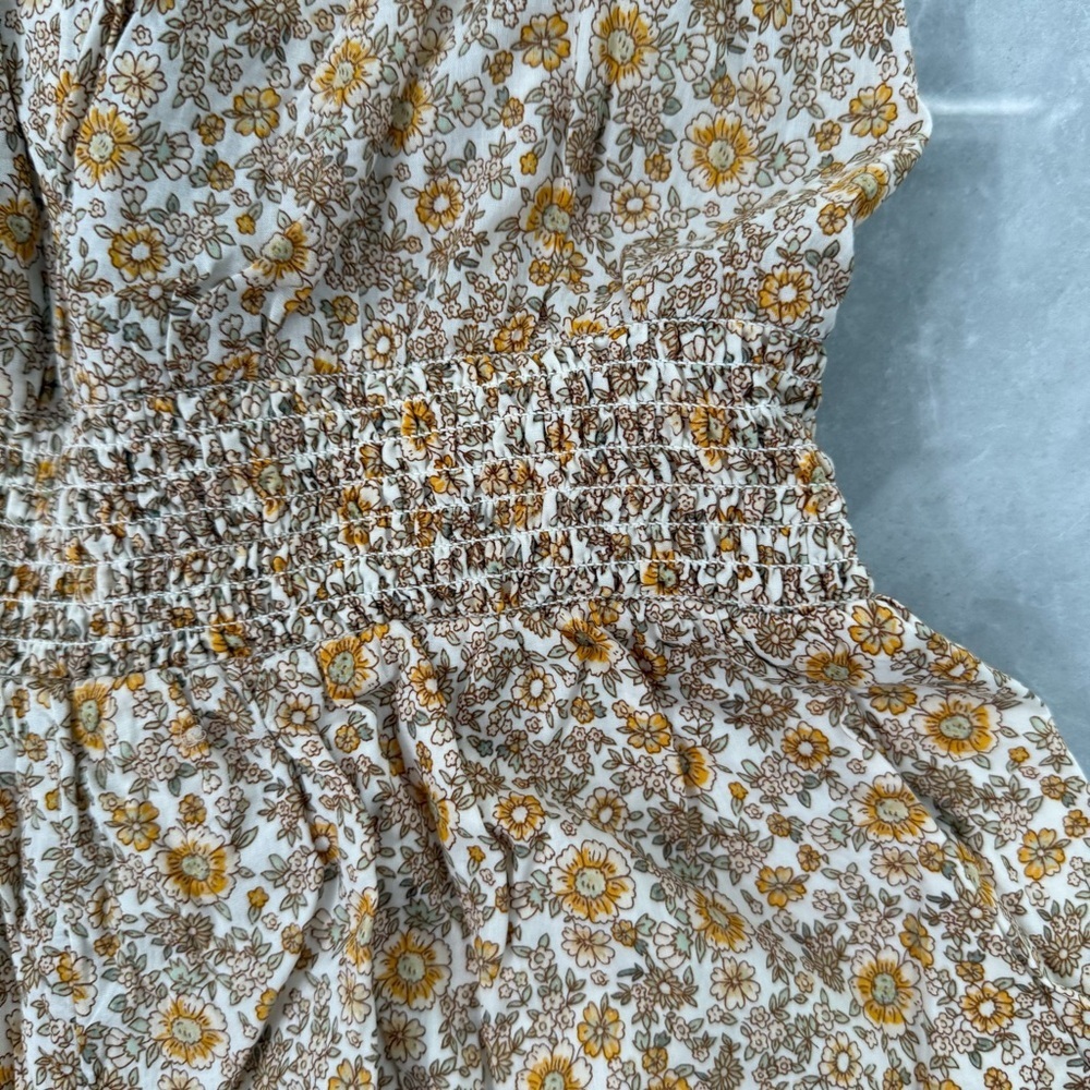 Women’s American Eagle AE Front Cut-Out Floral Spaghetti Strap Romper Size Large - Picture 10 of 16